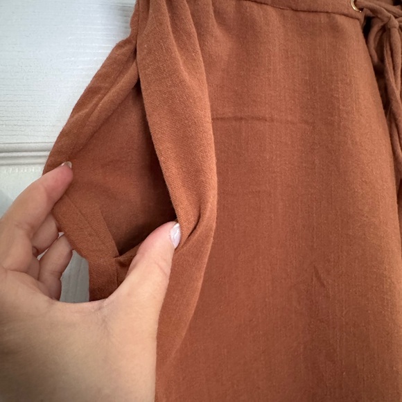 Rust Wide-Leg Pants - Picture 6 of 7